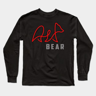 RED LINE BEAR Long Sleeve T-Shirt